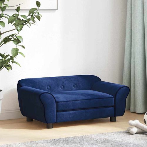 Canapé Pour Chien Bleu 72x45x30 Cm Peluche
