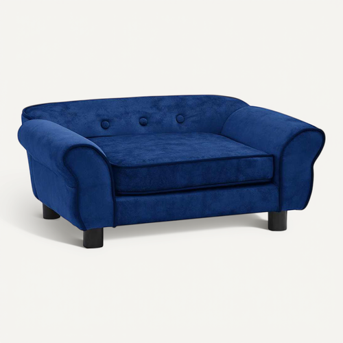Canapé Pour Chien Bleu 72x45x30 Cm Peluche