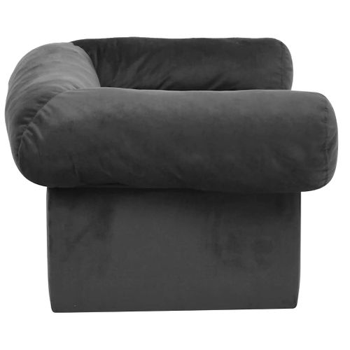 Canapé Pour Chien Avec Tiroir Gris Foncé 75x50x38 Cm Peluche