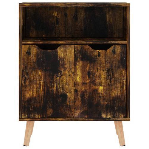 Buffet Chêne Fumé 60x30x72 Cm Bois Contreplaqué