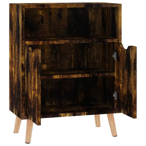 Buffet Chêne Fumé 60x30x72 Cm Bois Contreplaqué