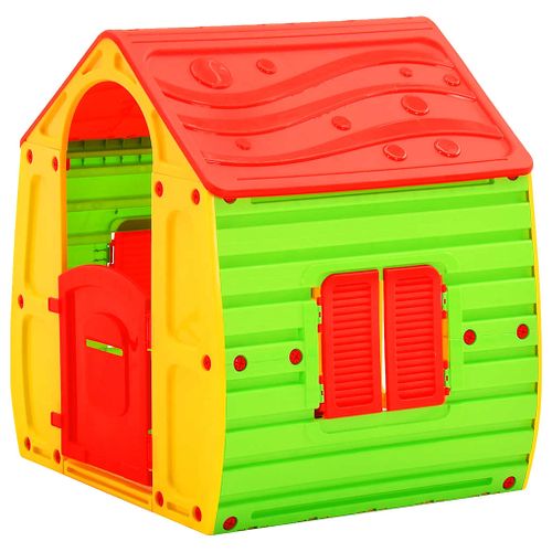 Aire de jeu pliable - vidaXL - Porte et fenêtres fonctionnelles - Multicolore - 96x91x115 cm - Pliable - Jeux - Jouets