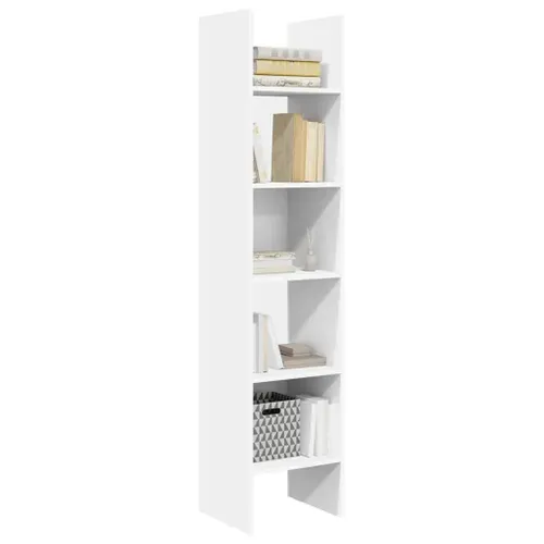 Bibliothèque Blanc 40x35x180 Cm Bois Contreplaqué