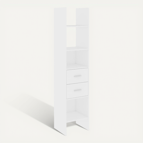 Bibliothèque Blanc 40x35x180 Cm Bois Contreplaqué