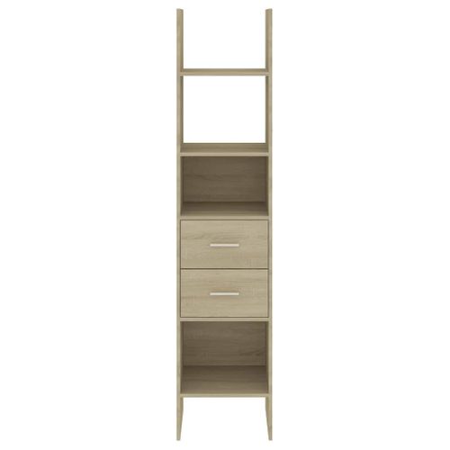 Bibliothèque Chêne Sonoma 40x35x180 Cm Bois Contreplaqué