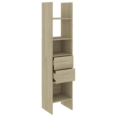 Bibliothèque Chêne Sonoma 40x35x180 Cm Bois Contreplaqué