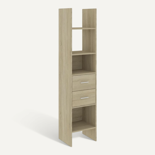 Bibliothèque Chêne Sonoma 40x35x180 Cm Bois Contreplaqué