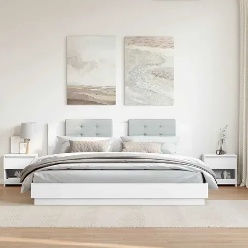 Tables De Chevet 2 Pièces Blanc 40x30x39 Cm Aggloméré