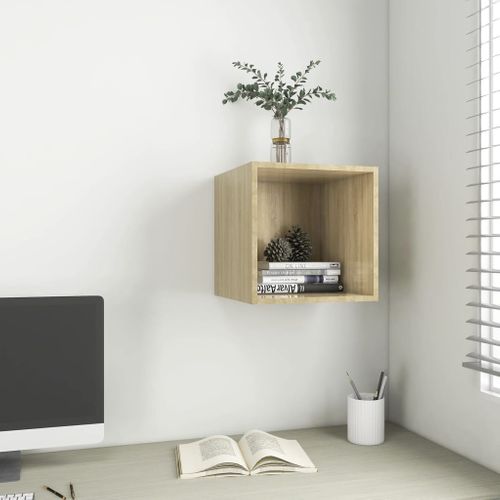 Armoire Murale Chêne Sonoma 37x37x37cm Bois Contreplaqué