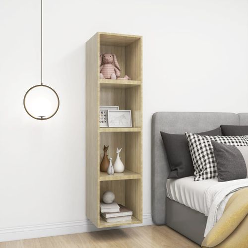 Armoire Murale Chêne Sonoma 37x37x37cm Bois Contreplaqué