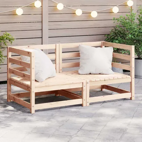 Canapés D'angle De Jardin 2 Pièces Bois De Pin Massif