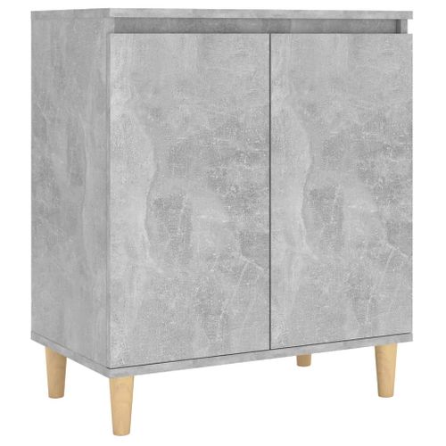 Buffet Avec Pieds En Bois Gris Béton Bois Contreplaqué