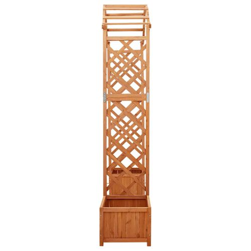 Pergola De Jardin Avec Jardinière 175x40x204 Cm Sapin Massif Finition Laquée