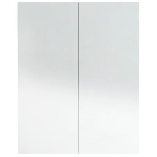 Armoire à Miroir De Salle De Bain 60x15x75cm Mdf Blanc Brillant