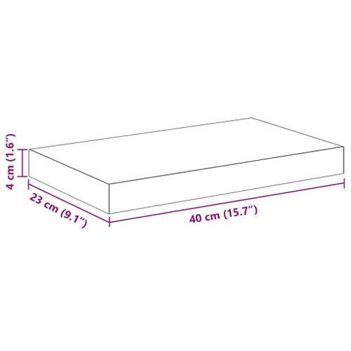 Étagères Flottantes 2 Pièces Chêne Et Blanc 40x23x3,8 Cm Mdf