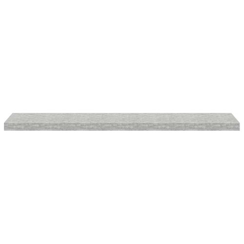 étagères Murales Flottantes 2 Pièces Gris Béton 120x23,5x3,8cm Mdf
