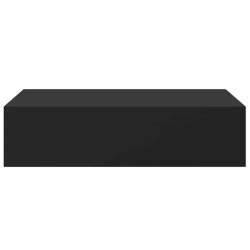 étagères À Tiroirs Murales 2 Pièces Noir 40x23,5x10 Cm Mdf