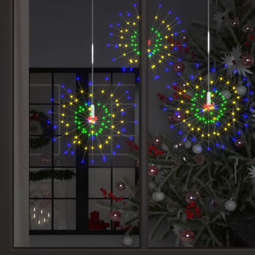 Feux D'artifice Noël D'extérieur 4 PCs Multicolore 20cm 560 LED