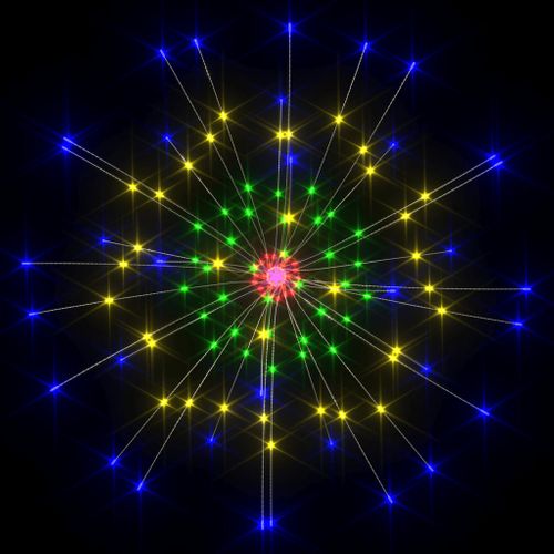 Feux D'artifice Noël D'extérieur 4 PCs Multicolore 20cm 560 LED