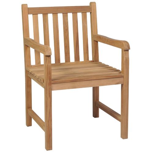 Chaises De Jardin 8 PCs Avec Coussins Vert Vif Teck Solide