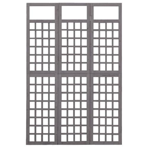 Cloison De Séparation à 3 Panneaux/treillis Bois Sapin Massif