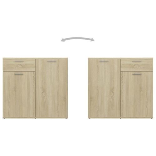 Buffet Avec Tiroirs Chêne Sonoma 160x36x75 Cm Aggloméré