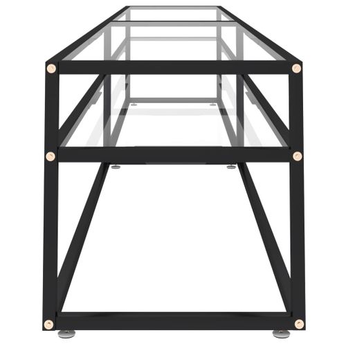 Meuble TV Transparent 220x40x40,5 Cm Verre Trempé