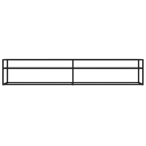 Meuble TV Transparent 220x40x40,5 Cm Verre Trempé