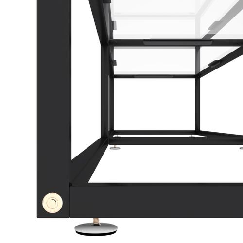 Meuble TV Transparent 220x40x40,5 Cm Verre Trempé
