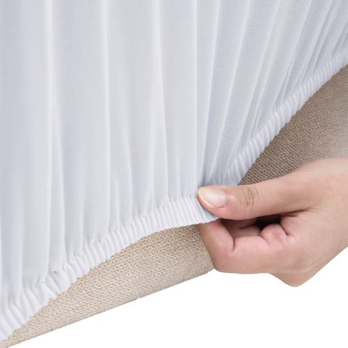 Housse Extensible De Canapé 2 Places Blanc Jersey De Polyester