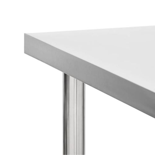 Table De Travail De Cuisine Avec Roues 100x60x85 Cm Inox
