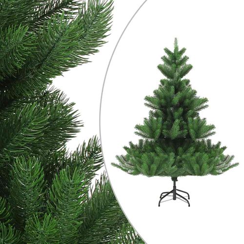 Sapin De Noël Artificiel Nordmann Avec LED Et Boules Vert 180cm