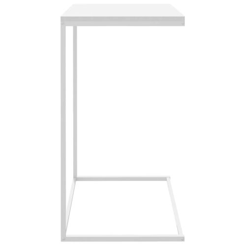 Table D'appoint Blanc 55x35x66 Cm Bois Contreplaqué