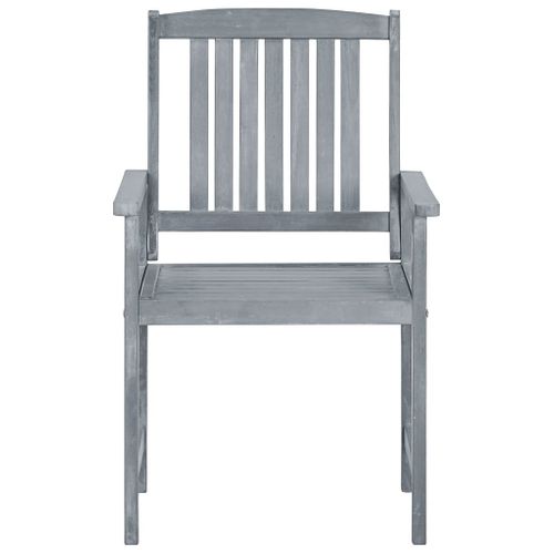 Chaises De Jardin Avec Coussins 6 PCs Bois D'acacia Massif Gris
