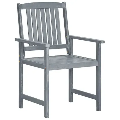 Chaises De Jardin Avec Coussins 6 PCs Bois D'acacia Massif Gris