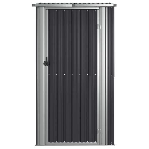 Abri De Jardin Anthracite 118,5x97x209,5 Cm Acier Galvanisé Hangar De Stockage Terrasse