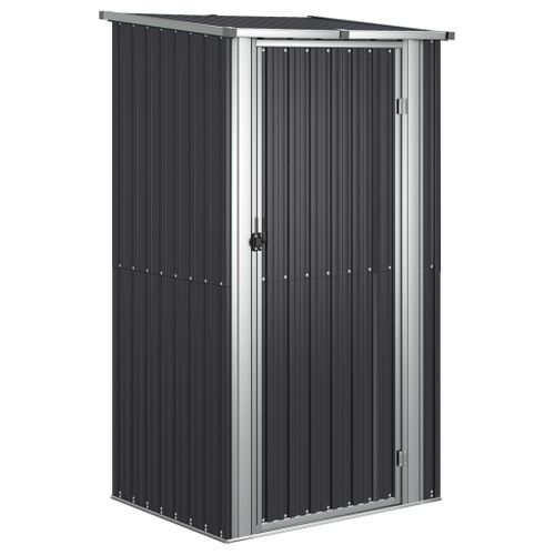 Abri De Jardin Anthracite 118,5x97x209,5 Cm Acier Galvanisé Hangar De Stockage Terrasse