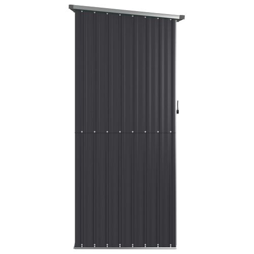 Abri De Jardin Anthracite 118,5x97x209,5 Cm Acier Galvanisé Hangar De Stockage Terrasse