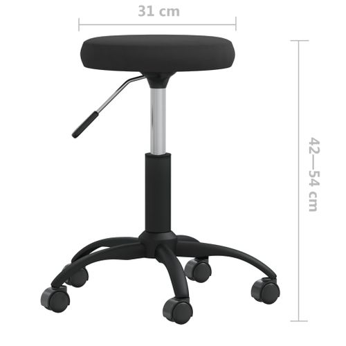 Chaise Pivotante De Bureau Noir Velours