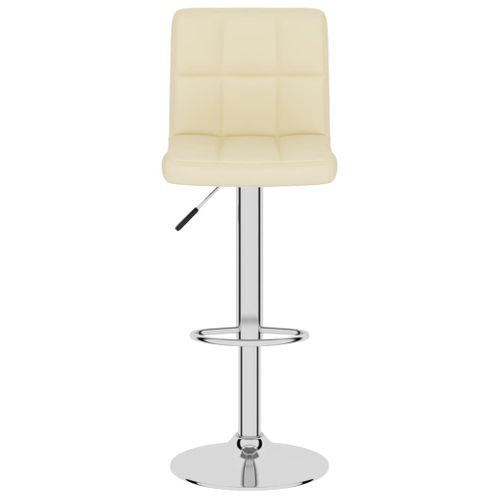 Tabourets De Bar Lot De 2 Crème Tissu