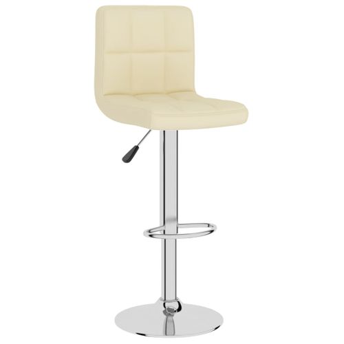 Tabourets De Bar Lot De 2 Crème Tissu