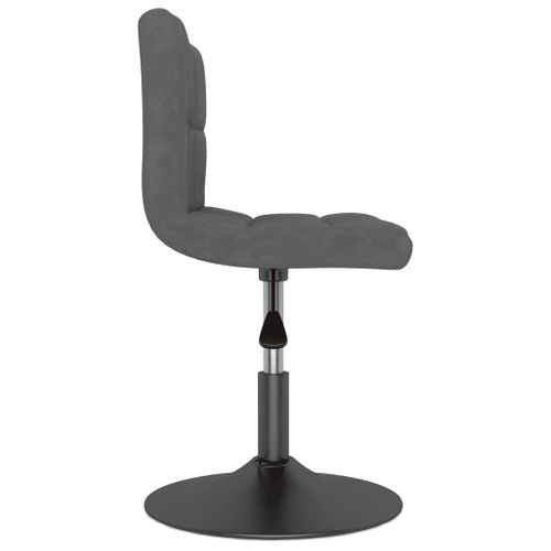 Tabouret De Bar Pivotant Gris Foncé Velours