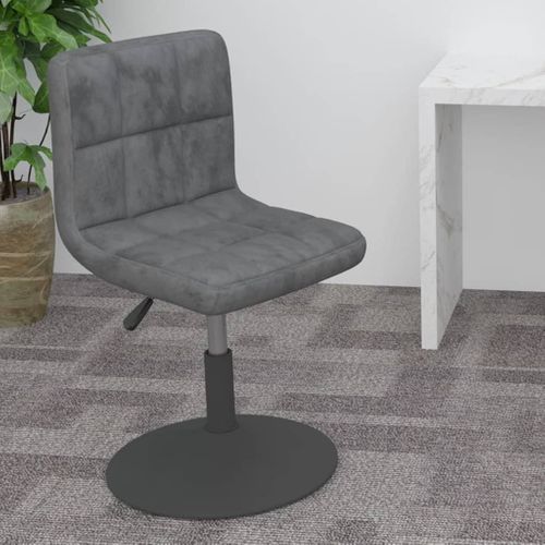 Tabouret De Bar Pivotant Gris Foncé Velours