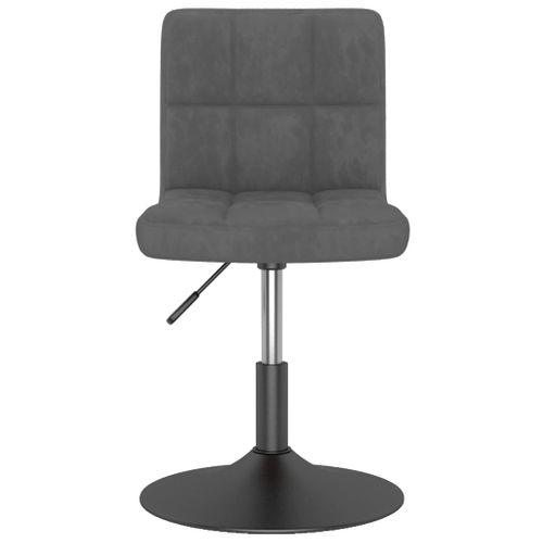 Tabouret De Bar Pivotant Gris Foncé Velours