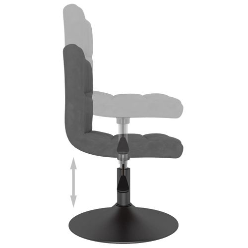 Tabouret De Bar Pivotant Gris Foncé Velours