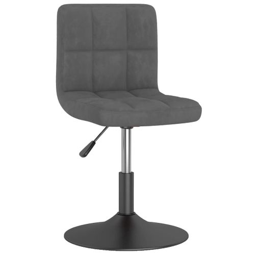 Chaises Pivotantes À Manger Lot De 2 Gris Foncé Velours
