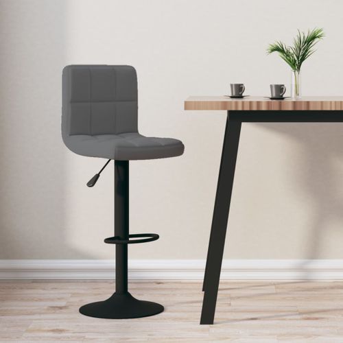 Tabouret De Bar Gris Foncé Velours