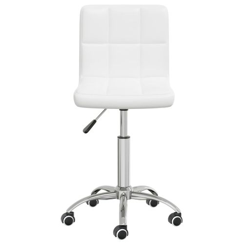 Chaise De Bureau Pivotante Blanc Simili
