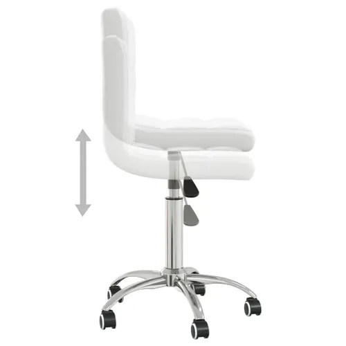 Chaise De Bureau Pivotante Blanc Simili
