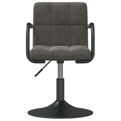 Chaises Pivotantes À Manger Lot De 2 Gris Foncé Velours